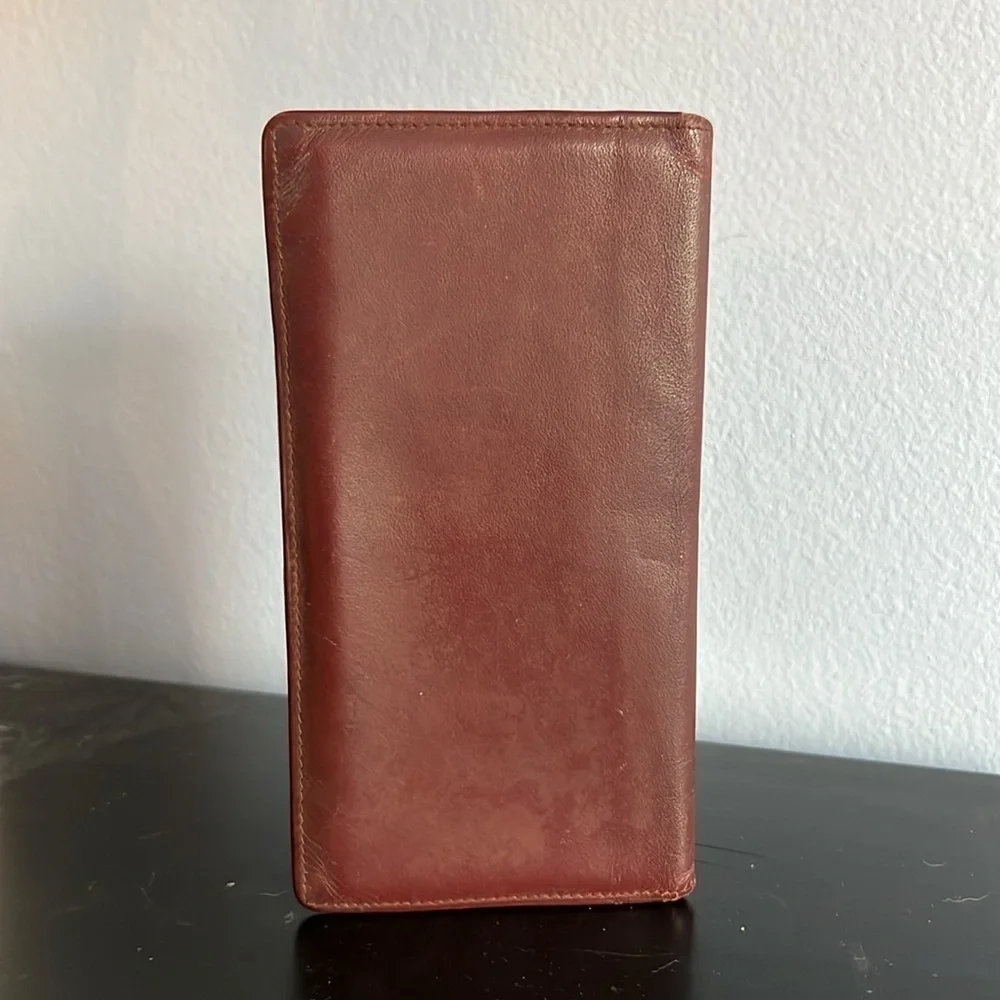 Cartier Burgundy Leather Bifold Wallet